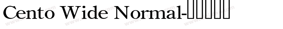 Cento Wide Normal字体转换